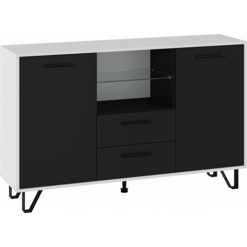 Kumode BOSS-03 2D2S, Balts/Melns Kumode BOSS-03 2D2S, Balts/Melns